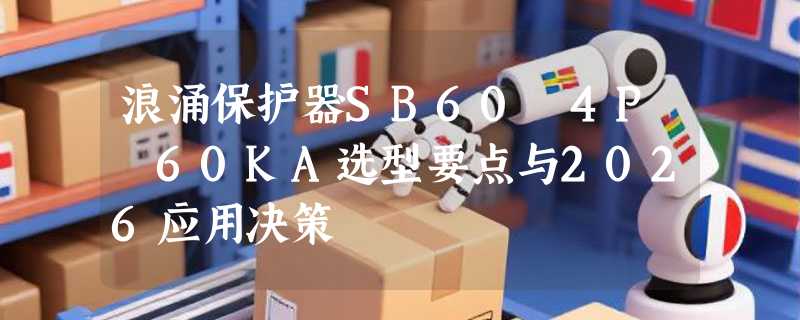 浪涌保护器SB60 4P 60KA选型要点与2026应用决策
