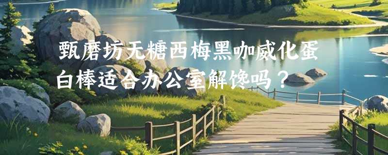 甄磨坊无糖西梅黑咖威化蛋白棒适合办公室解馋吗？