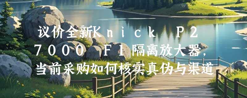 议价全新Knick P27000 F1隔离放大器，当前采购如何核实真伪与渠道？