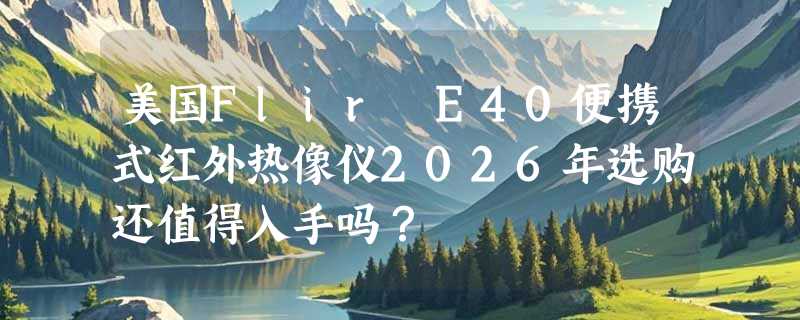 美国Flir E40便携式红外热像仪2026年选购还值得入手吗？