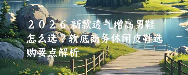 2026新款透气增高男鞋怎么选？软底商务休闲皮鞋选购要点解析