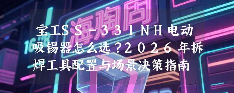 宝工SS-331NH电动吸锡器怎么选？2026年拆焊工具配置与场景决策指南