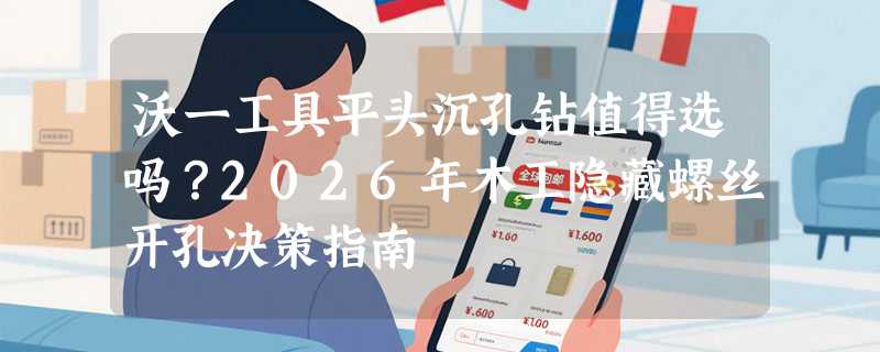 沃一工具平头沉孔钻值得选吗？2026年木工隐藏螺丝开孔决策指南