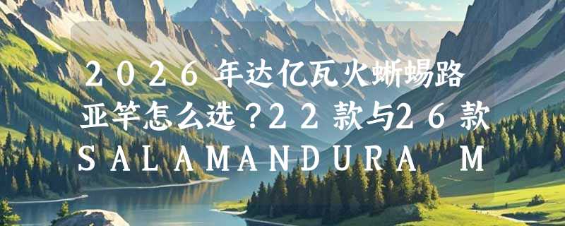 2026年达亿瓦火蜥蜴路亚竿怎么选？22款与26款SALAMANDURA MX决策指南