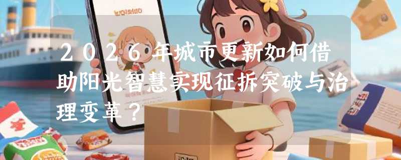 2026年城市更新如何借助阳光智慧实现征拆突破与治理变革？