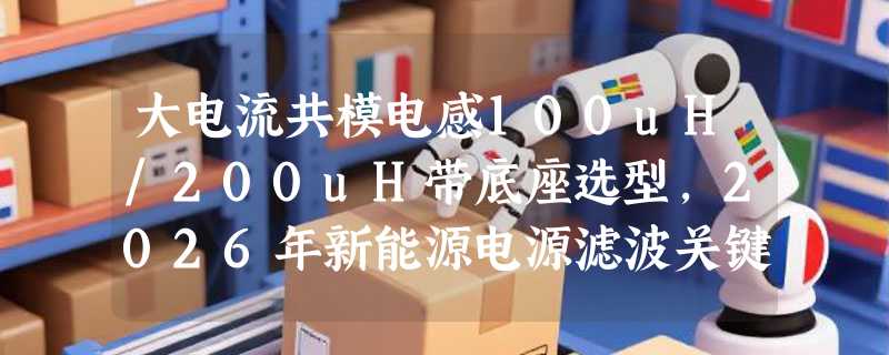 大电流共模电感100uH/200uH带底座选型，2026年新能源电源滤波关键看什么？