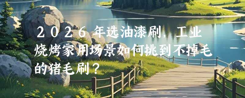 2026年选油漆刷，工业烧烤家用场景如何挑到不掉毛的猪毛刷？