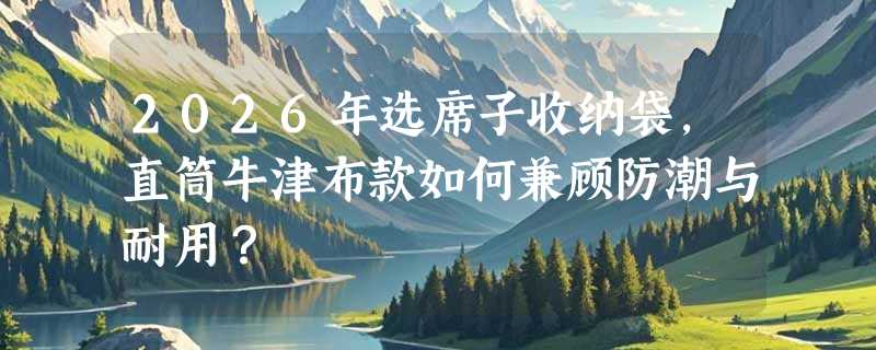 2026年选席子收纳袋，直筒牛津布款如何兼顾防潮与耐用？