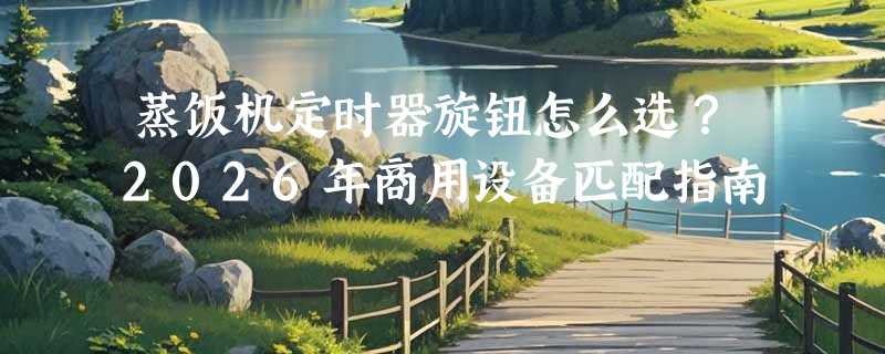 蒸饭机定时器旋钮怎么选？2026年商用设备匹配指南
