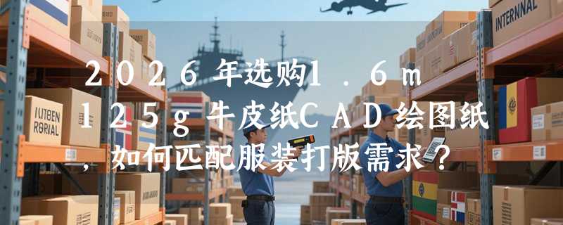 2026年选购1.6m 125g牛皮纸CAD绘图纸，如何匹配服装打版需求？