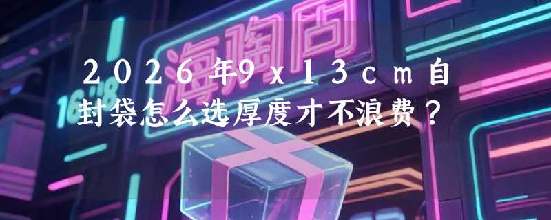 2026年9x13cm自封袋怎么选厚度才不浪费？