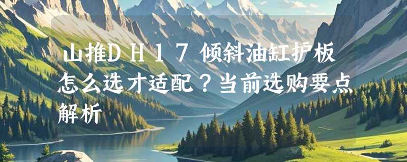 山推DH17倾斜油缸护板怎么选才适配？当前选购要点解析