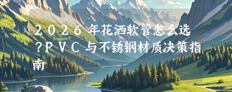 2026年花洒软管怎么选？PVC与不锈钢材质决策指南