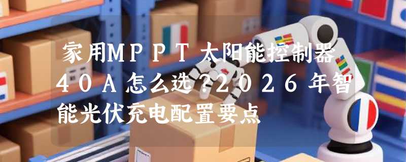 家用MPPT太阳能控制器40A怎么选？2026年智能光伏充电配置要点