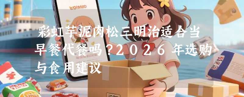 彩虹芋泥肉松三明治适合当早餐代餐吗？2026年选购与食用建议