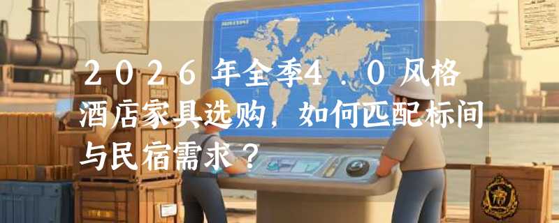 2026年全季4.0风格酒店家具选购，如何匹配标间与民宿需求？