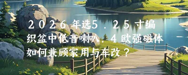 2026年选5.25寸编织盆中低音喇叭，4欧强磁体如何兼顾家用与车改？