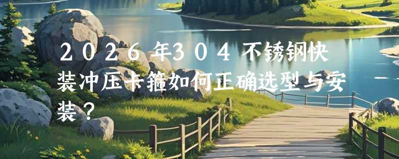 2026年304不锈钢快装冲压卡箍如何正确选型与安装？
