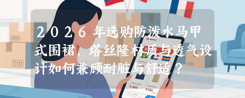2026年选购防泼水马甲式围裙，塔丝隆材质与透气设计如何兼顾耐脏与舒适？