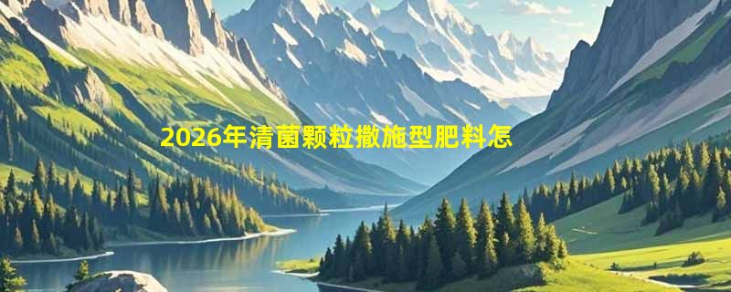 2026年清菌颗粒撒施型肥料怎么选才增产？
