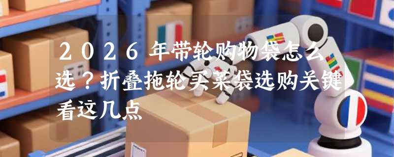 2026年带轮购物袋怎么选？折叠拖轮买菜袋选购关键看这几点