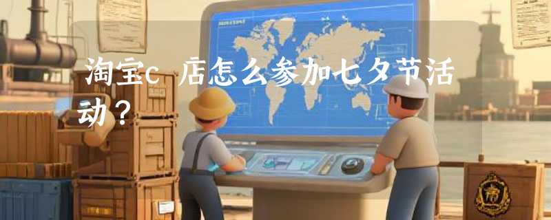 淘宝c店怎么参加七夕节活动？