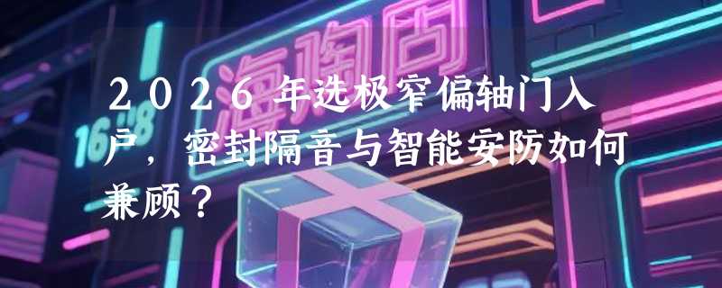 2026年选极窄偏轴门入户，密封隔音与智能安防如何兼顾？