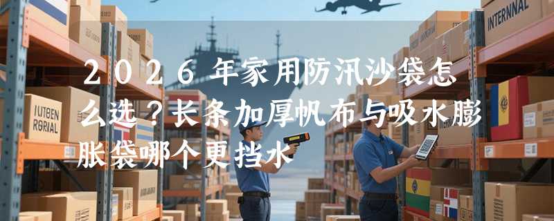 2026年家用防汛沙袋怎么选？长条加厚帆布与吸水膨胀袋哪个更挡水