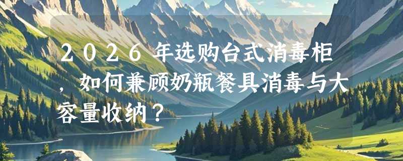 2026年选购台式消毒柜，如何兼顾奶瓶餐具消毒与大容量收纳？