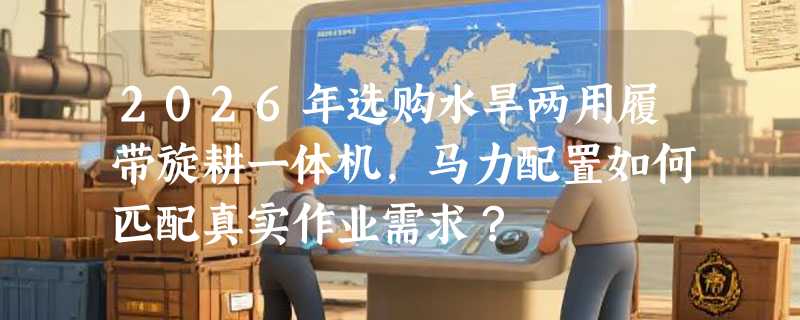2026年选购水旱两用履带旋耕一体机，马力配置如何匹配真实作业需求？