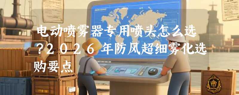 电动喷雾器专用喷头怎么选？2026年防风超细雾化选购要点