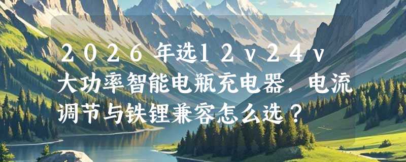 2026年选12v24v大功率智能电瓶充电器，电流调节与铁锂兼容怎么选？