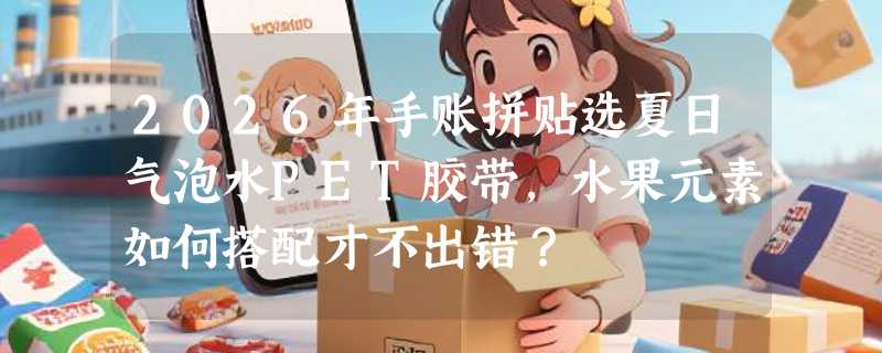 2026年手账拼贴选夏日气泡水PET胶带，水果元素如何搭配才不出错？