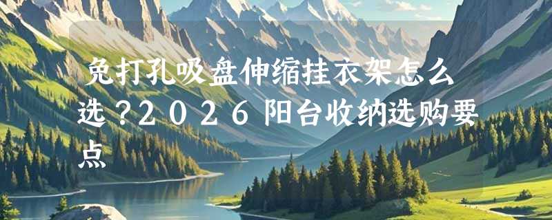 免打孔吸盘伸缩挂衣架怎么选？2026阳台收纳选购要点