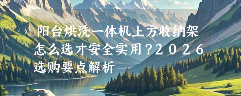 阳台烘洗一体机上方收纳架怎么选才安全实用？2026选购要点解析