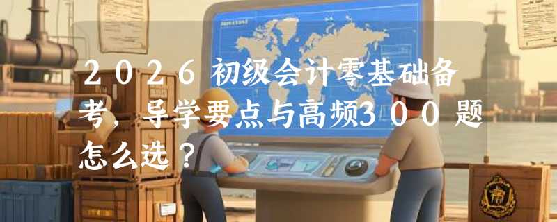 2026初级会计零基础备考，导学要点与高频300题怎么选？