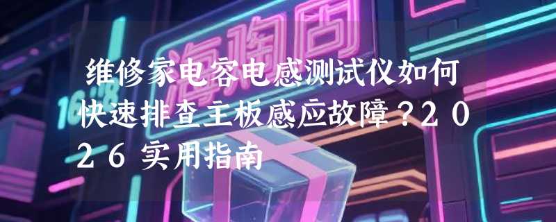 维修家电容电感测试仪如何快速排查主板感应故障？2026实用指南