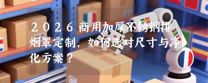 2026商用加厚不锈钢排烟罩定制，如何选对尺寸与净化方案？