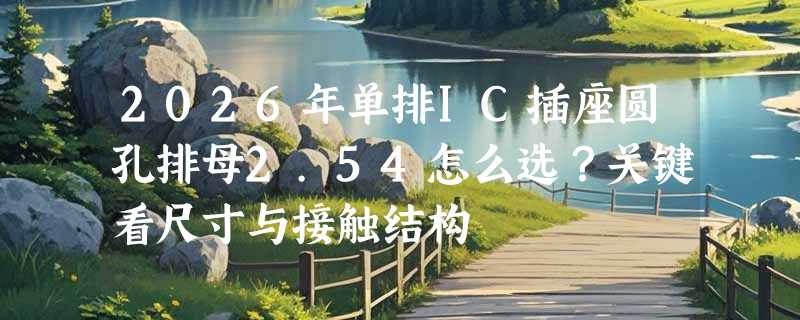 2026年单排IC插座圆孔排母2.54怎么选？关键看尺寸与接触结构