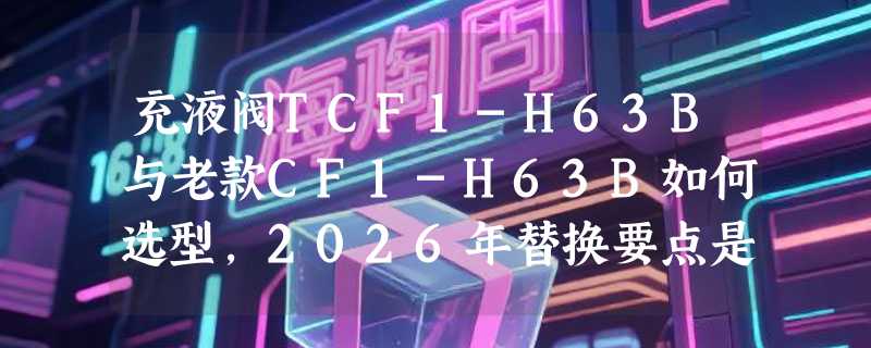 充液阀TCF1-H63B与老款CF1-H63B如何选型，2026年替换要点是什么