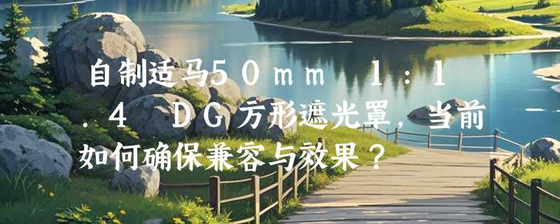 自制适马50mm 1:1.4 DG方形遮光罩，当前如何确保兼容与效果？