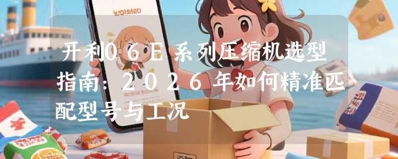 开利06E系列压缩机选型指南：2026年如何精准匹配型号与工况