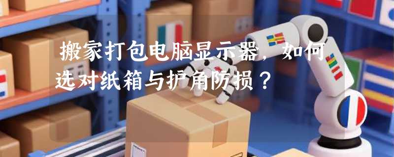 搬家打包电脑显示器，如何选对纸箱与护角防损？