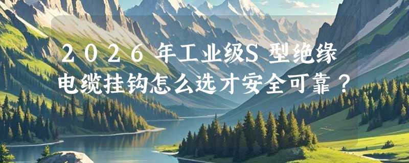 2026年工业级S型绝缘电缆挂钩怎么选才安全可靠？