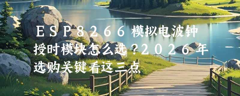 ESP8266模拟电波钟授时模块怎么选？2026年选购关键看这三点