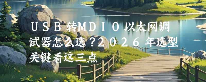 USB转MDIO以太网调试器怎么选？2026年选型关键看这三点