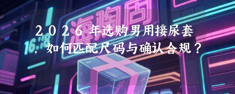 2026年选购男用接尿套，如何匹配尺码与确认合规？
