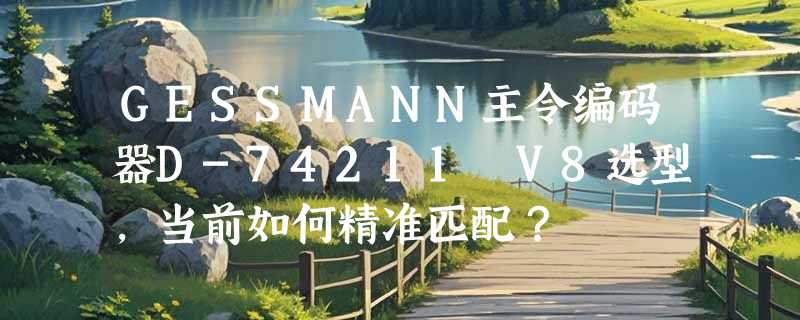GESSMANN主令编码器D-74211 V8选型，当前如何精准匹配？