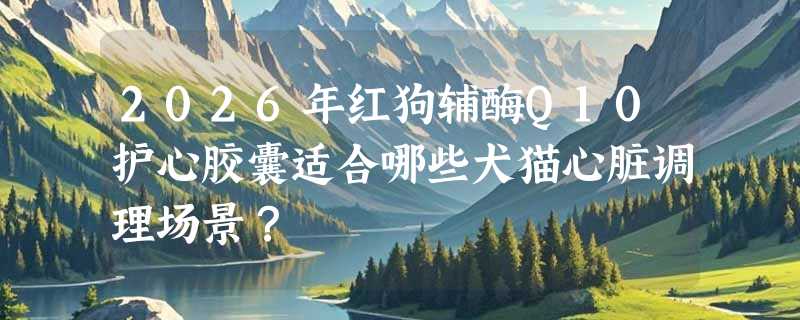 2026年红狗辅酶Q10护心胶囊适合哪些犬猫心脏调理场景？