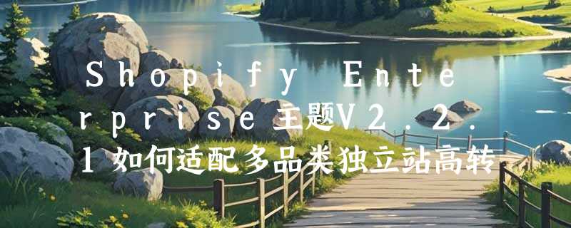 Shopify Enterprise主题V2.2.1如何适配多品类独立站高转化？